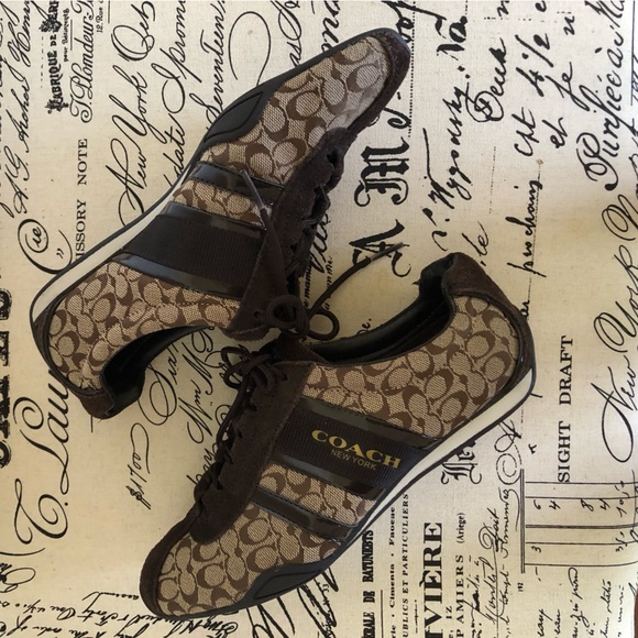 Coach Shoes - Sneakers; Coach; Classic Brown & Tan; Suede; Size 6.5